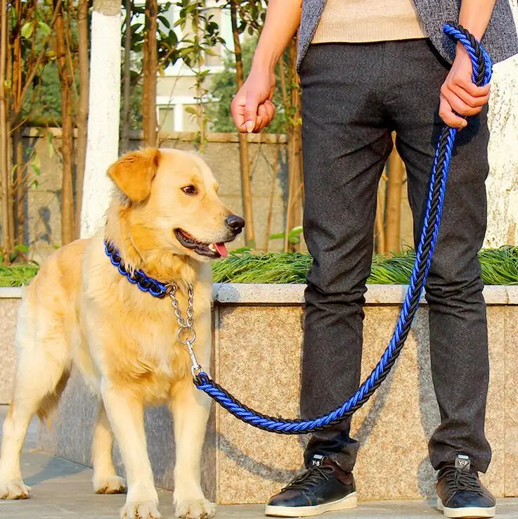Double Strand Rope Large Dog Leashes Metal