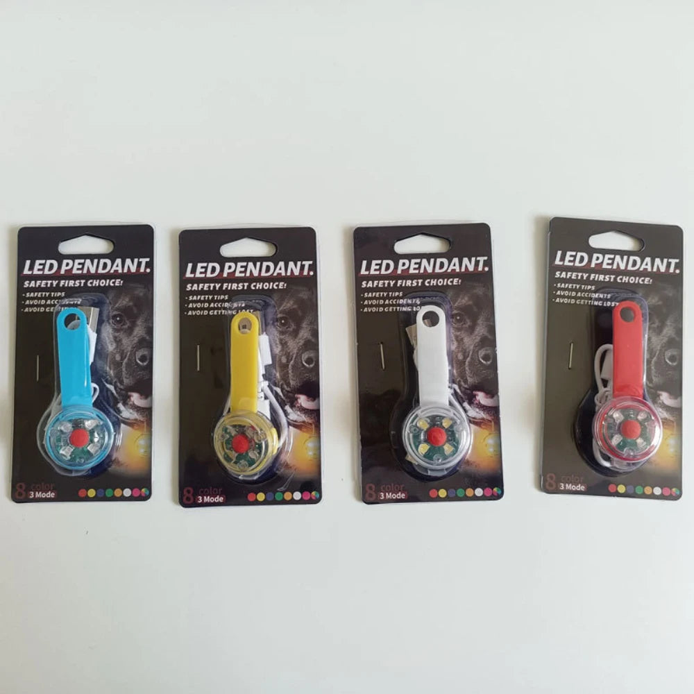 Waterproof LED Pet Dog Cat Collar Pendant Night Safety Luminous Light