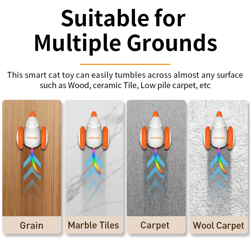 ROJECO Automatic Cat Toys Interactive Pet Smart Mouse