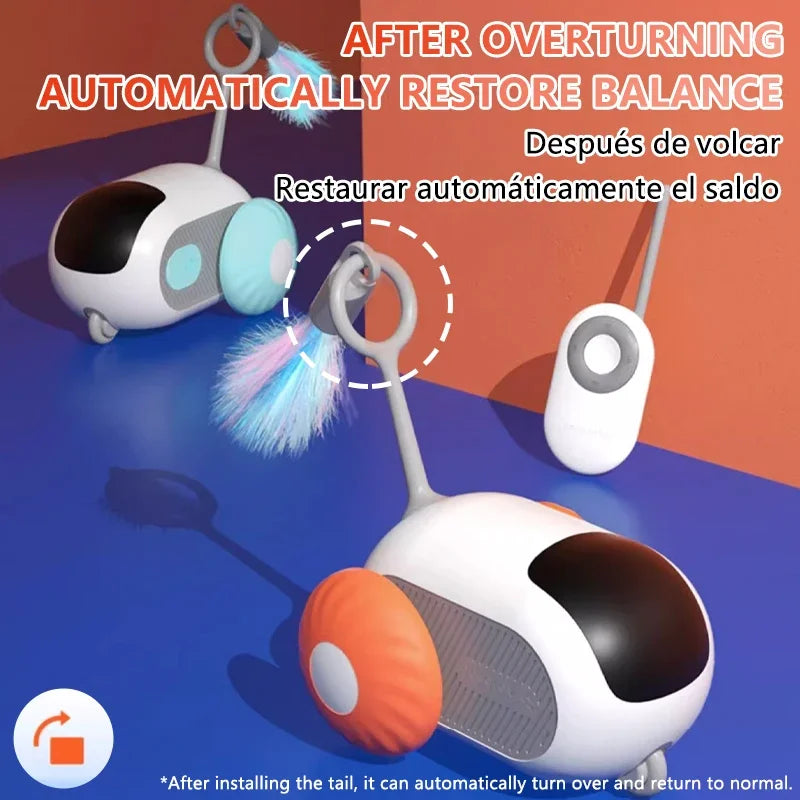 Smart Cat Toy Car Interactive Cat Toy Ball Automatic Rolling Remote