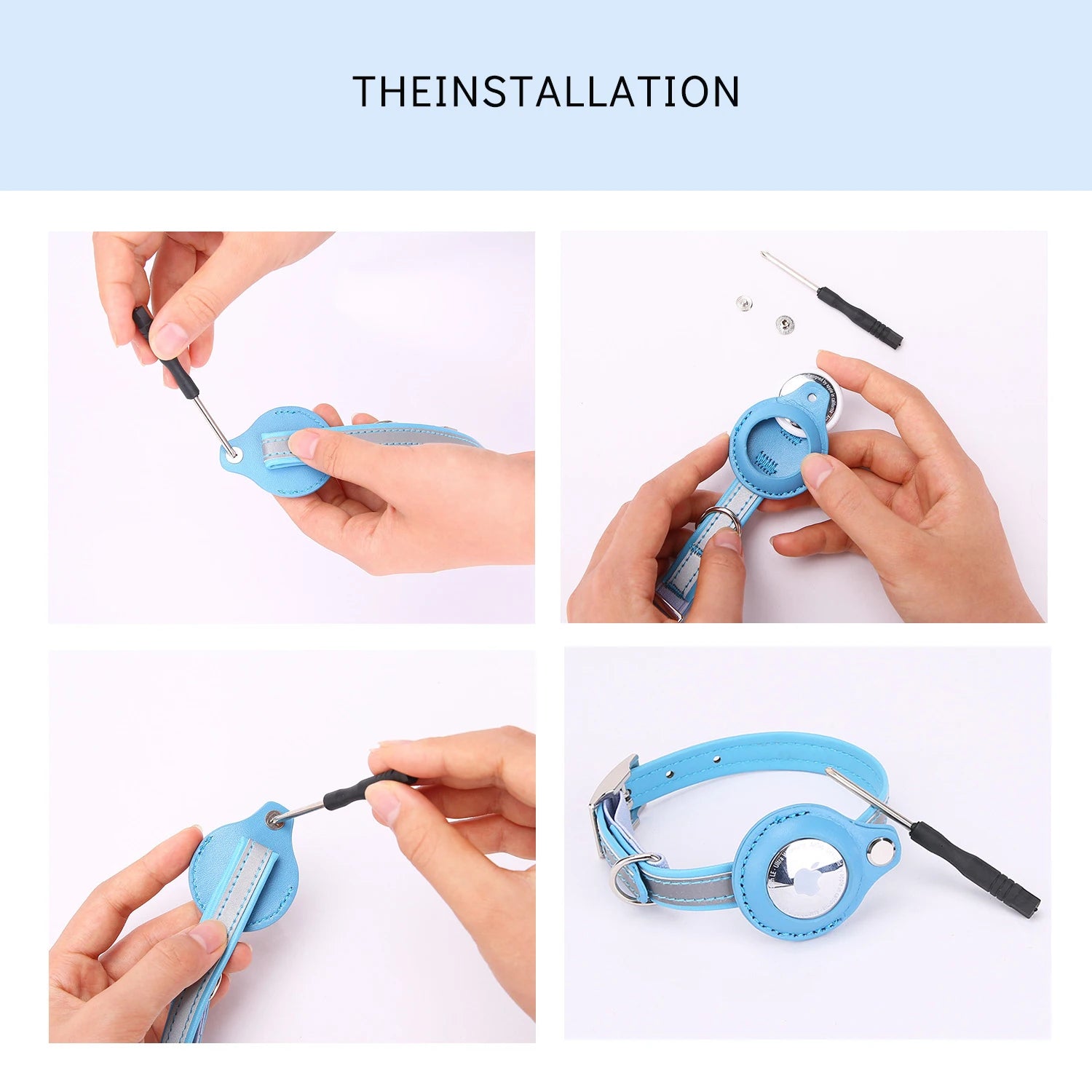 Reflective Pet Collars with Airtag Case collar for Cats