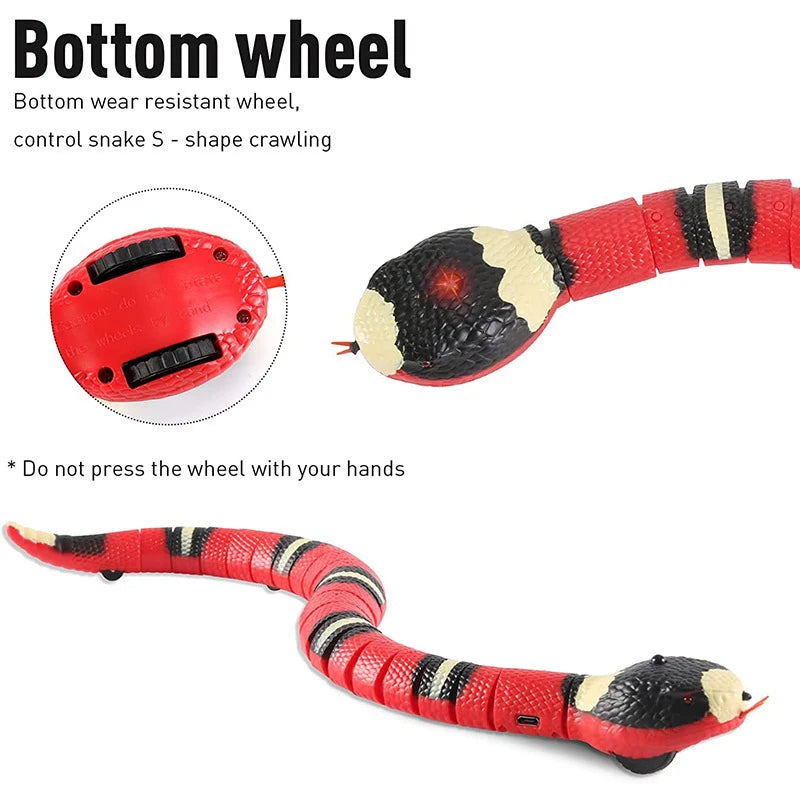Automatic Cat Toys Interactive Smart Sensing Snake TeaseToys