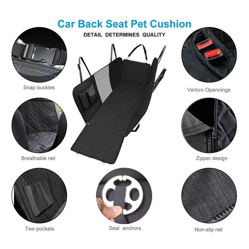 Double Zipper Car Pet Seat Pad Waterproof