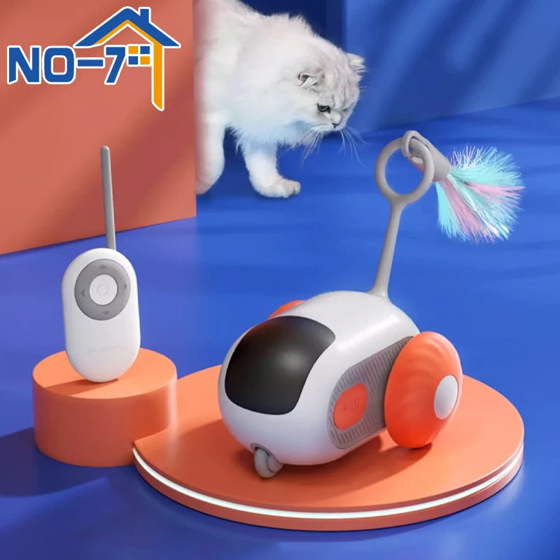 Smart Cat Toy Car Interactive Cat Toy Ball Automatic Rolling Remote