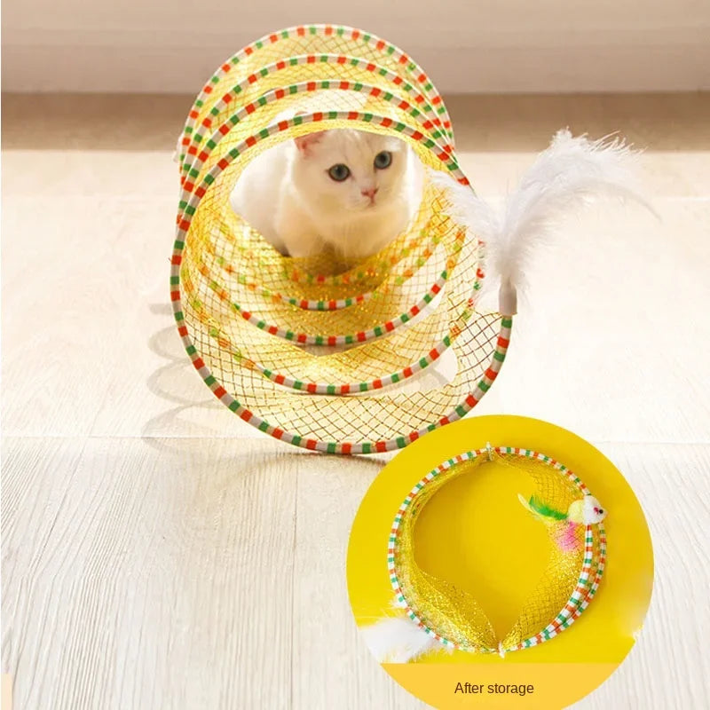 Foldable Cat Kitten Play Tunnel Cat Pets Toys