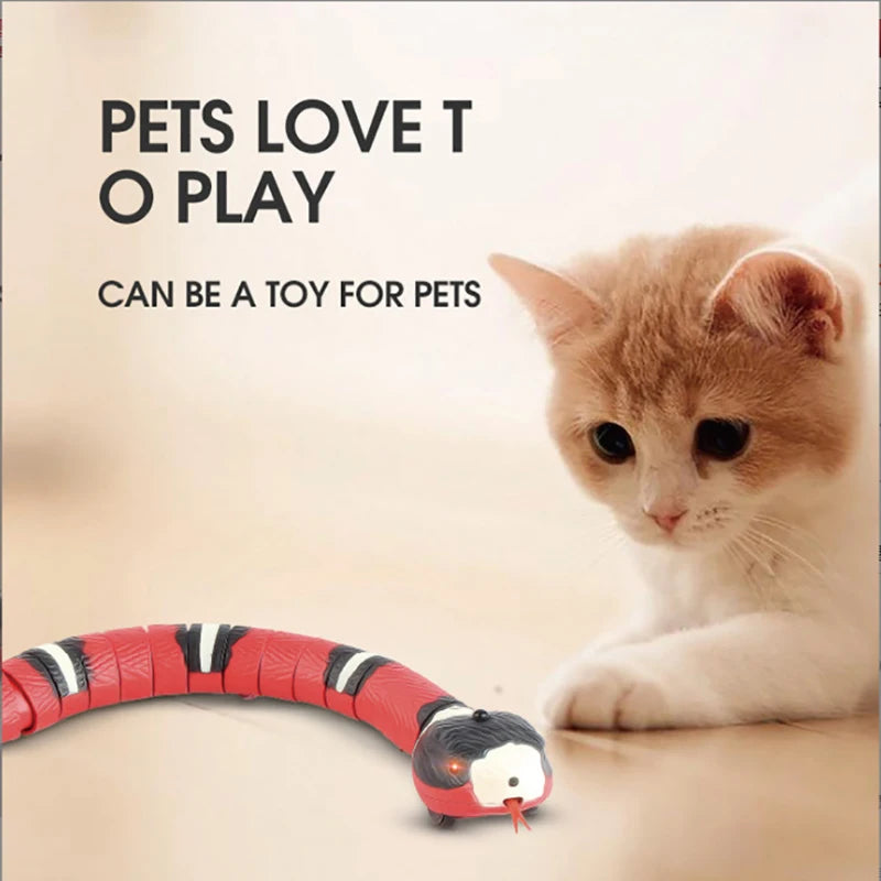 Automatic Cat Toys Interactive Smart Sensing Snake TeaseToys