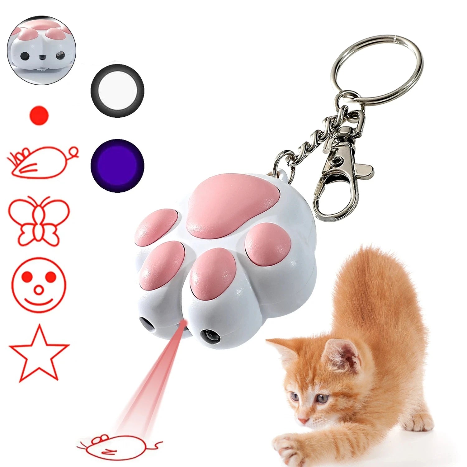 Pet Toys Cat USB Rechargeable Multifunctional Pet Laser