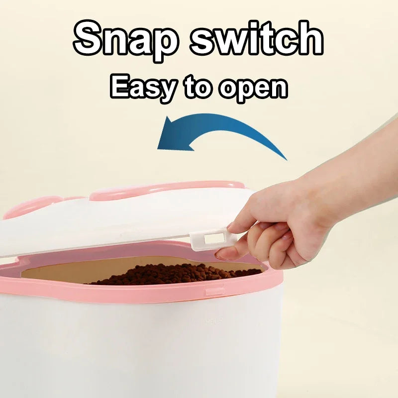 Pet Dog Cat Food Storage Container Moisture-proof Cat Dry Food