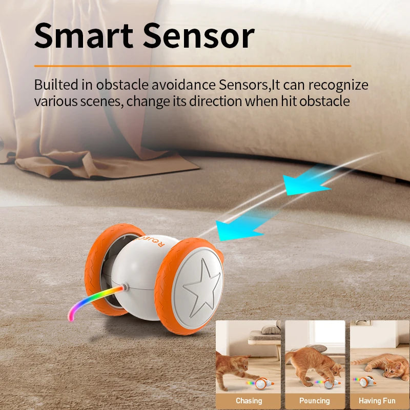ROJECO Automatic Cat Toys Interactive Pet Smart Mouse