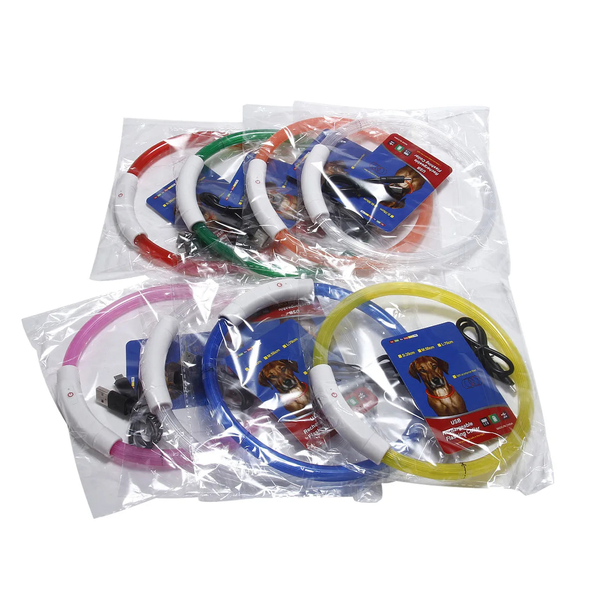Pet Flashing Collar USB Rechargeable Glowing Necklace