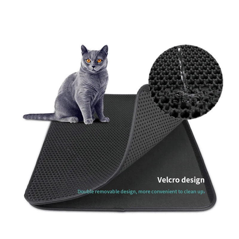 Double Layer EVA Cat Litter Pad Waterproof Non-slip Sand