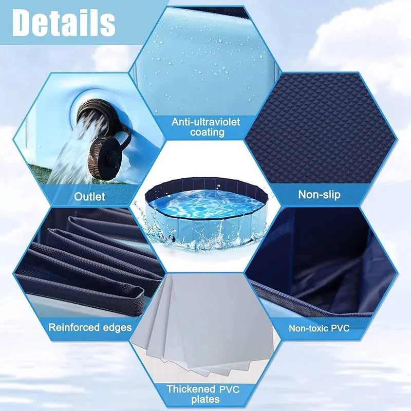 Dog Swimming Bath Pet Foldable Bathtub