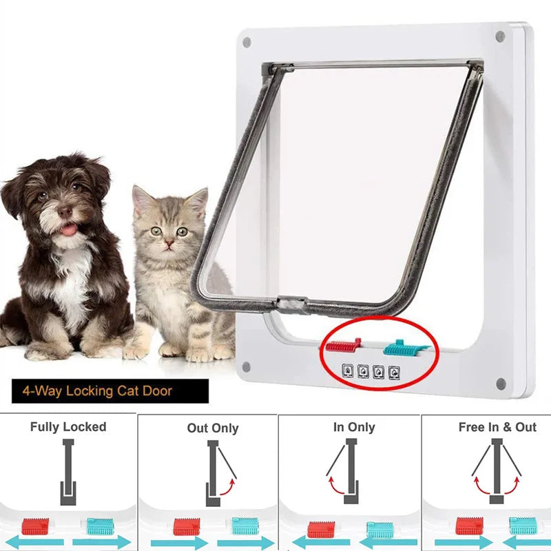 Security Lock Flap Door for Dog Cats Kitten ABS