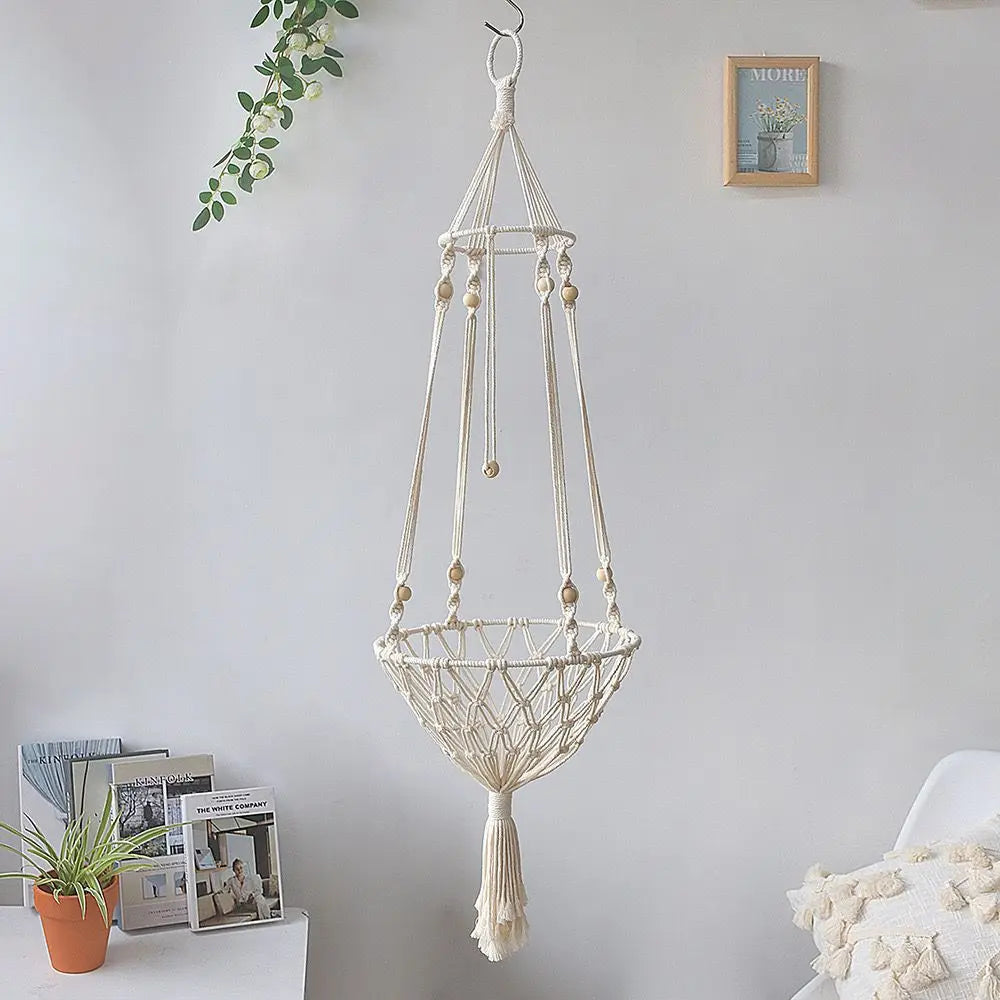 Large Macrame Cat Hammock Macrame Hanging Swing Cat Dog Bed