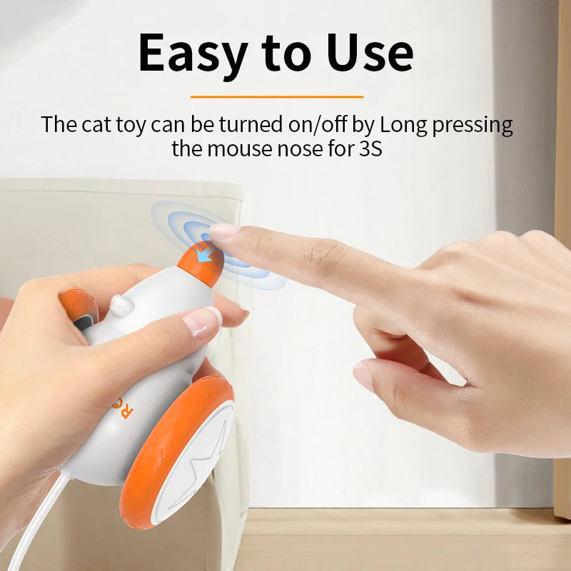 ROJECO Automatic Cat Toys Interactive Pet Smart Mouse