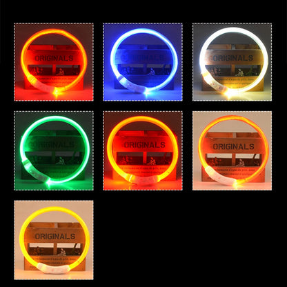 Pet Flashing Collar USB Rechargeable Glowing Necklace