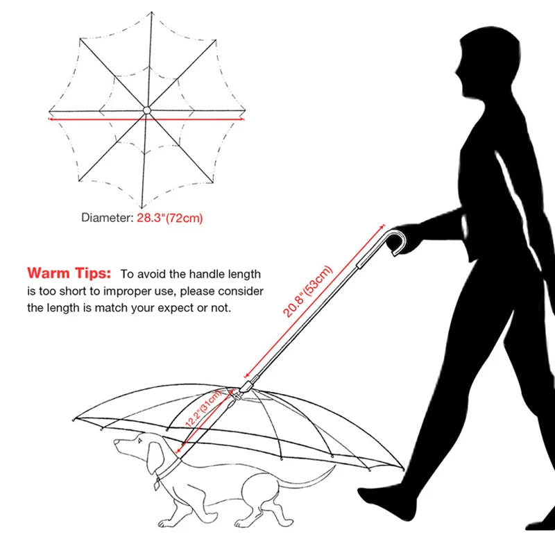 New Transparent Pet Umbrellas Small Dog Umbrella
