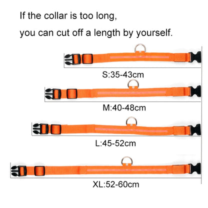 YUDODO Nylon LED Pet Dog Collars for animals Night Safety