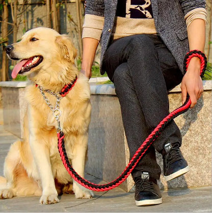 Double Strand Rope Large Dog Leashes Metal