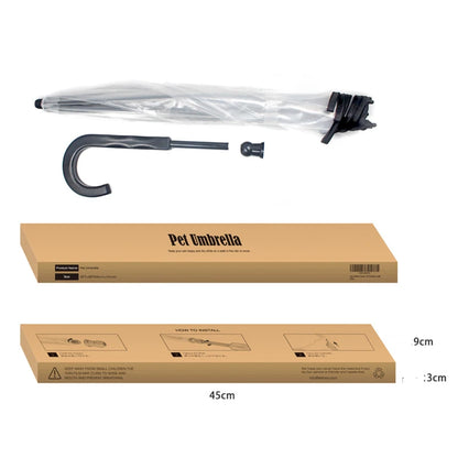 New Transparent Pet Umbrellas Small Dog Umbrella