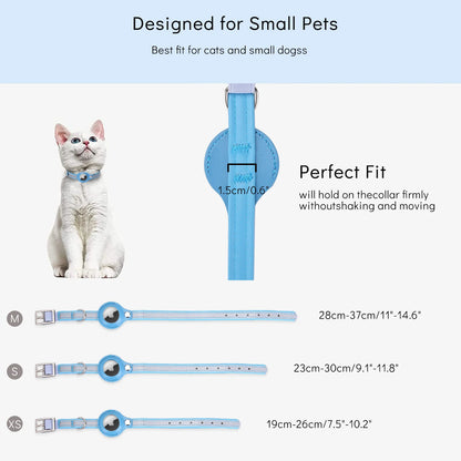 Reflective Pet Collars with Airtag Case collar for Cats