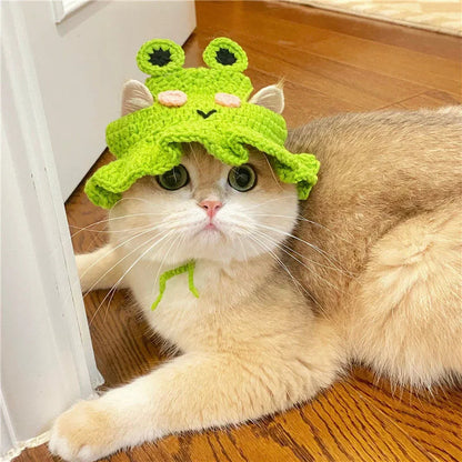 Autumn Winter Cat Hat Elastic Cute Refined Pet Hat