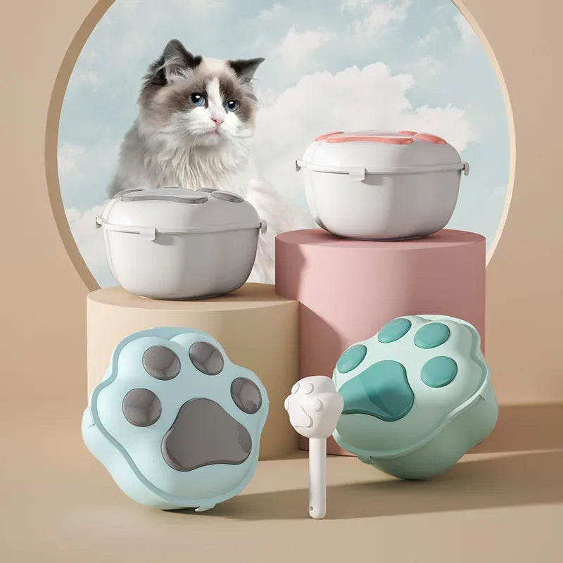 Pet Dog Cat Food Storage Container Moisture-proof Cat Dry Food