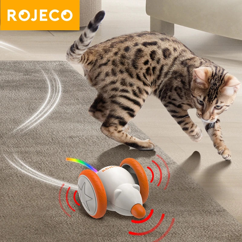 ROJECO Automatic Cat Toys Interactive Pet Smart Mouse
