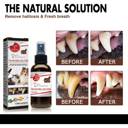 Pet Tooth Cleaning Spray Dogs Remove Bad Breath