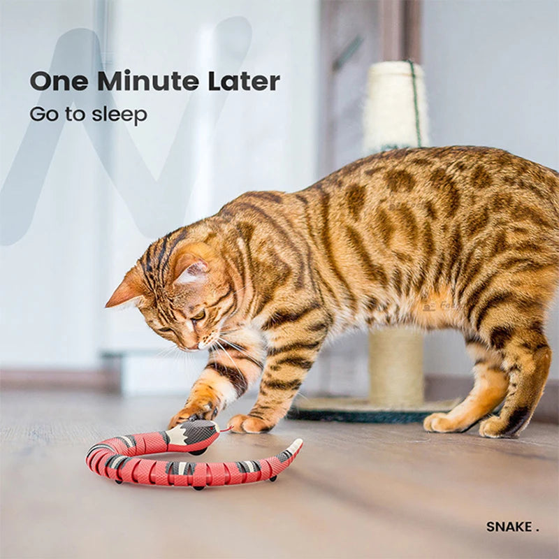 Automatic Cat Toys Interactive Smart Sensing Snake TeaseToys