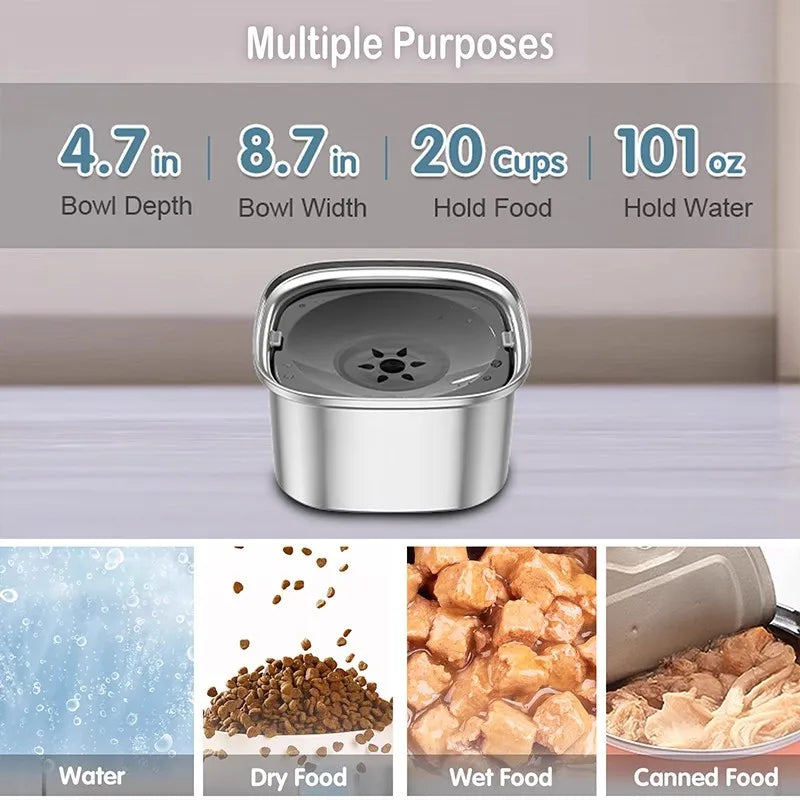 Anti-splash Dog Water Food Bowl Non-Wetting Mouth Cats Bowl Dog Accessories