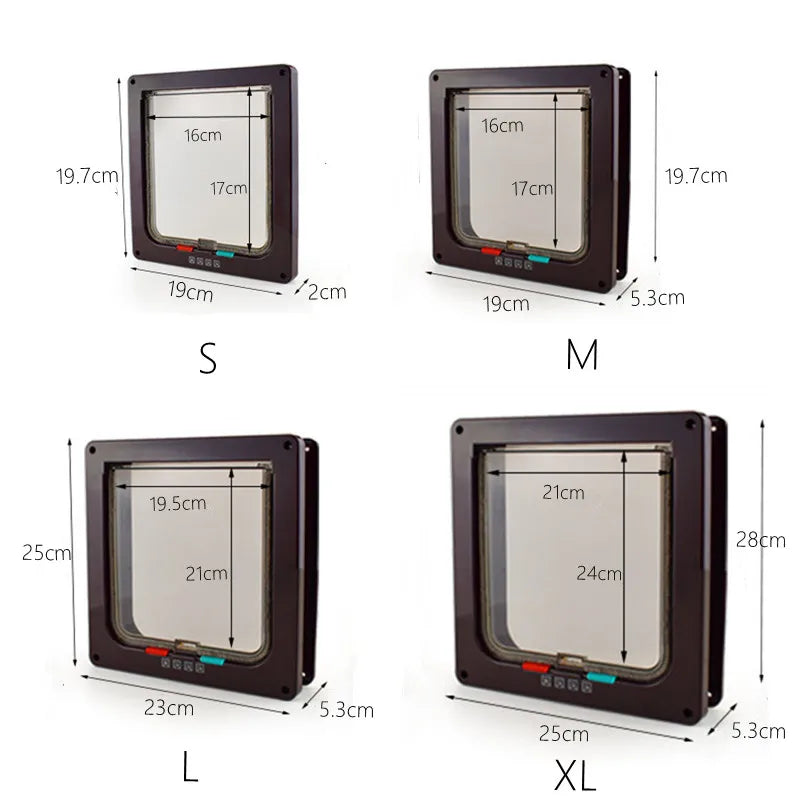 Security Lock Flap Door for Dog Cats Kitten ABS