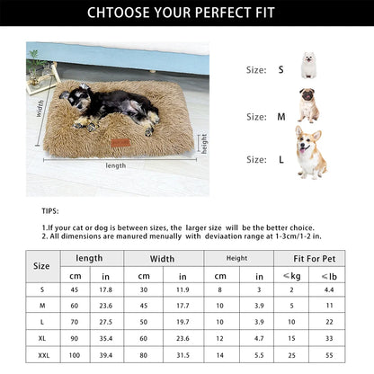 Dog Bed Pet Mat Pet Bed Washable Plush