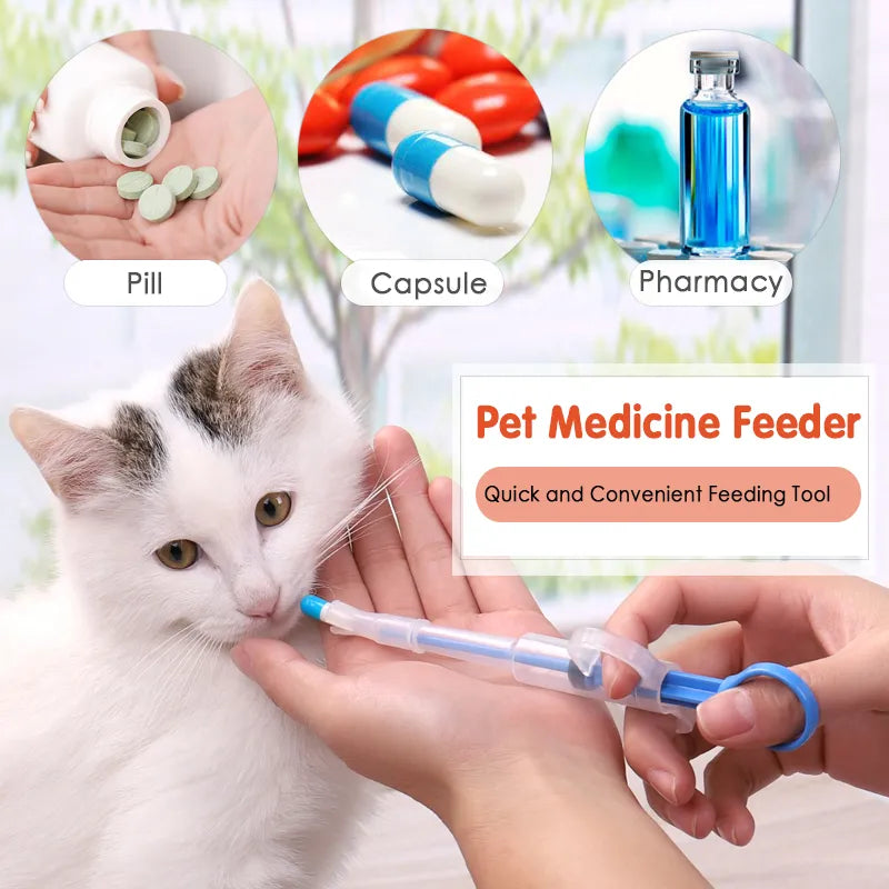 Pet Syringe Tablet Pill Gun Piller Push Dispenser