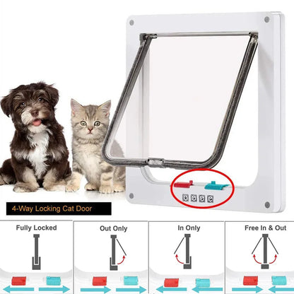 Security Lock Flap Door for Dog Cats Kitten ABS