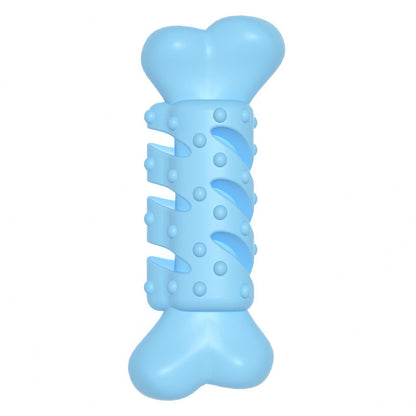 Dog chewing bone